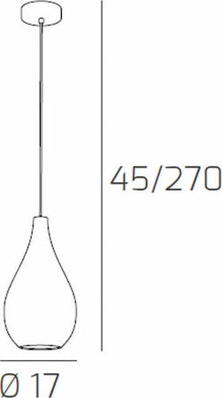 Sospensione-Contemporanea-Drop-Metallo-Cromo-Vetro-Cromo-1-Luce-E14-D.17Cm