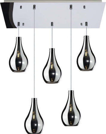 Sospensione-Contemporanea-Drop-Metallo-Cromo-Vetro-Cromo-4-Luci-E14