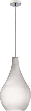 Sospensione-Contemporanea-Drop-Metallo-Cromo-Vetro-Grigio-1-Luce-E14-D.22Cm