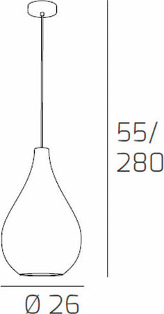 Sospensione-Contemporanea-Drop-Metallo-Cromo-Vetro-Grigio-1-Luce-E14-D.26Cm