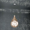 Sospensione-Contemporanea-Drop-Metallo-Cromo-Vetro-Rame-1-Luce-E14-D.26Cm