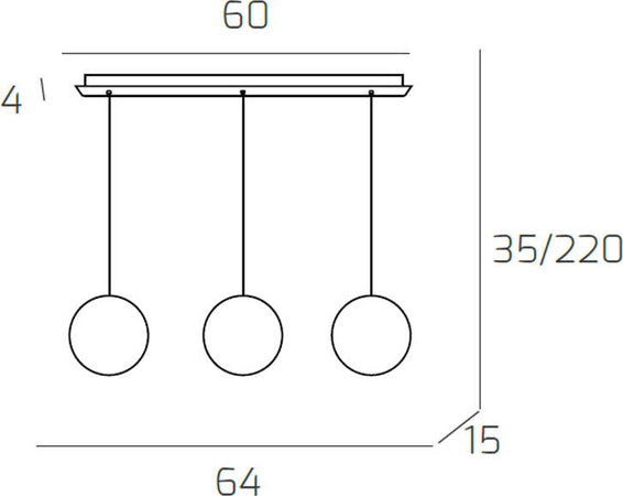 Sospensione-Contemporanea-Eclipse-Metallo-Bianco-Vetro-Oro-3-Luci-G9