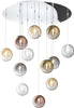 Sospensione-Contemporanea-Eclipse-Metallo-Cromo-Vetro-Multicolor-12-Luci-G9