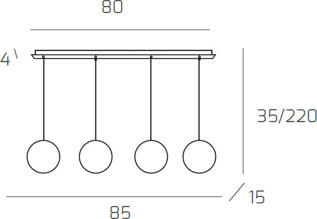 Sospensione-Contemporanea-Eclipse-Metallo-Ottone-Sat-Vetro-Bianco-Fog-4-Luci-G9