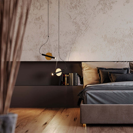 Sospensione-Contemporanea-Enigma-Led-Metallo-Ottone-Diffusore-Ottone