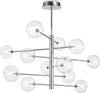 Sospensione-Contemporanea-Equinoxe-Metallo-Cromo-12-Luci-2W-3000K-Luce-Calda