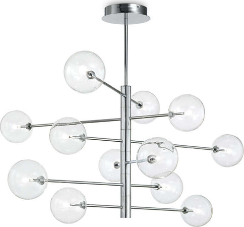 Sospensione-Contemporanea-Equinoxe-Metallo-Cromo-12-Luci-2W-3000K-Luce-Calda