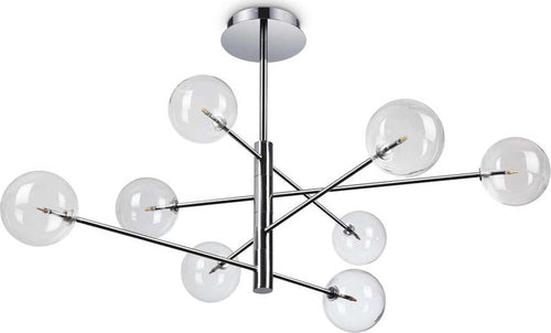 Sospensione-Contemporanea-Equinoxe-Metallo-Cromo-8-Luci-2W-3000K-Luce-Calda
