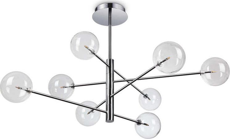 Sospensione-Contemporanea-Equinoxe-Metallo-Cromo-8-Luci-2W-3000K-Luce-Calda