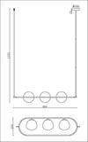 Sospensione-Contemporanea-Erich-In-Metallo-Nichel-3-Luci-E-Diffusori-Bianchi