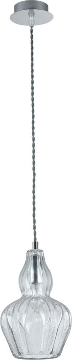 Sospensione-Contemporanea-Eustoma-Metallo-Nichel-1-Luce-Diffusore-Vetro-Trasp.