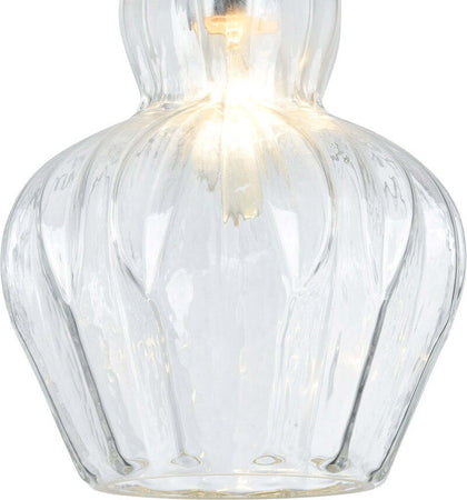 Sospensione-Contemporanea-Eustoma-Metallo-Nichel-1-Luce-Diffusore-Vetro-Trasp.