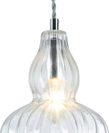 Sospensione-Contemporanea-Eustoma-Metallo-Nichel-1-Luce-Diffusore-Vetro-Trasp.