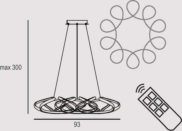 Sospensione-Contemporanea-Flower-Metallo-Bianco-Led-64W