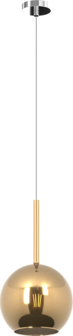 Sospensione-Contemporanea-Future-Metallo-Cromo-Vetro-Oro-1-Luce-E27-D.20Cm