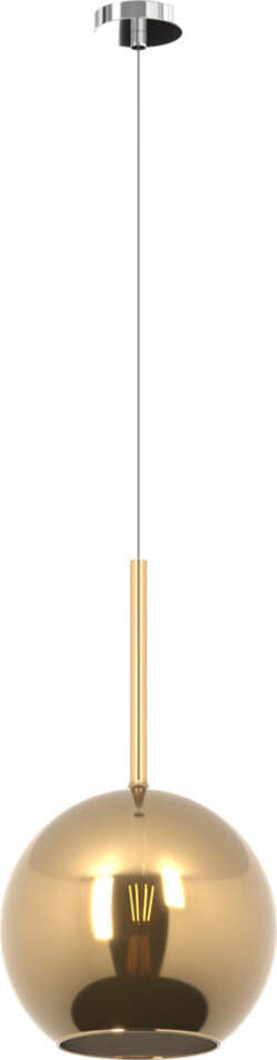 Sospensione-Contemporanea-Future-Metallo-Cromo-Vetro-Oro-1-Luce-E27-D.25Cm