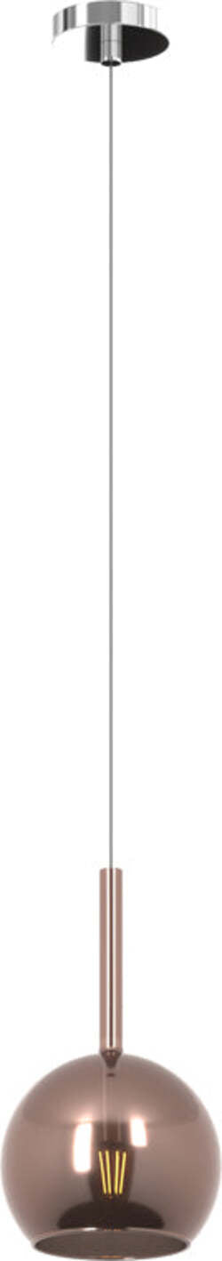 Sospensione-Contemporanea-Future-Metallo-Cromo-Vetro-Rame-1-Luce-E27-D.15Cm