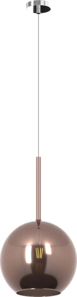 Sospensione-Contemporanea-Future-Metallo-Cromo-Vetro-Rame-1-Luce-E27-D.25Cm