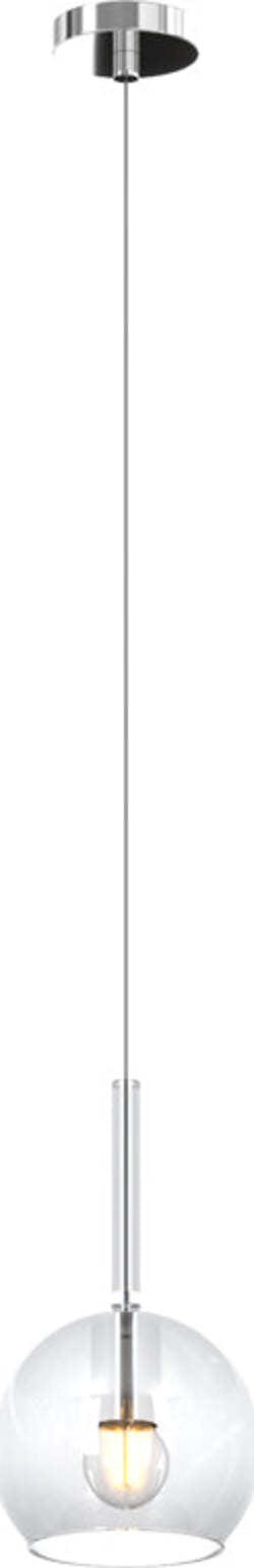 Sospensione-Contemporanea-Future-Metallo-Cromo-Vetro-Trasp.-1-Luce-E27-D.15Cm