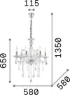 Sospensione-Contemporanea-Giudecca-Metallo-Cristallo-Nero-6-Luci-E14