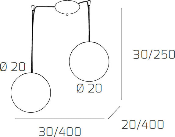 Sospensione-Contemporanea-Glitter-Metallo-Cromo-Vetro-Soffiato-Trasp-2-Luci-E14