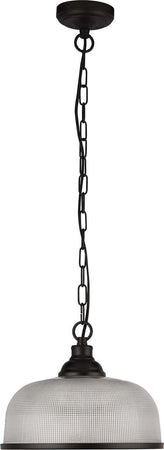 Sospensione-Contemporanea-Highworth-Acciaio-Nero-Vetro-Trasparente-1-Luce-E27