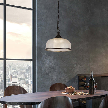 Sospensione-Contemporanea-Highworth-Acciaio-Nero-Vetro-Trasparente-1-Luce-E27