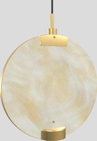 Sospensione-Contemporanea-Horo-Metallo-Ottone-Vetro-Ambra-Led-43,2W