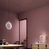 Sospensione-Contemporanea-Horo-Metallo-Ottone-Vetro-Rosa-Led-43,2W