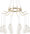 Sospensione-Contemporanea-Karousel-Metallo-Ottone-10-Luci-G9-3W-3000K-Luce-Calda