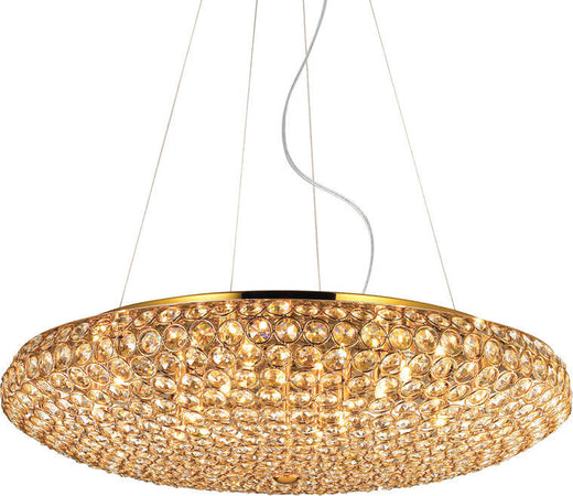 Sospensione-Contemporanea-King-Metallo-Cristallo-Oro-12-Luci-G9-3W-3000K