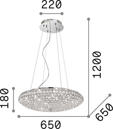 Sospensione-Contemporanea-King-Metallo-Cristallo-Oro-12-Luci-G9-3W-3000K