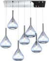 Sospensione-Contemporanea-Kona-Metallo-Cromo-Vetro-Blu-7-Luci-E27
