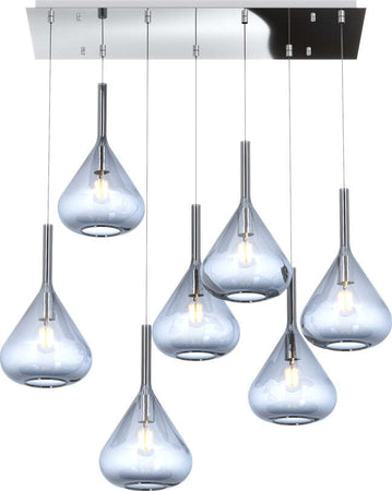 Sospensione-Contemporanea-Kona-Metallo-Cromo-Vetro-Blu-7-Luci-E27