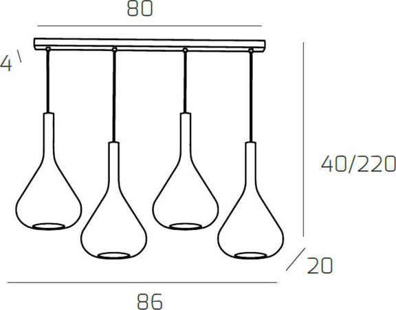 Sospensione-Contemporanea-Kona-Metallo-Cromo-Vetro-Fumè-3-Luci-E27
