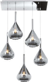 Sospensione-Contemporanea-Kona-Metallo-Cromo-Vetro-Fumè-5-Luci-E27