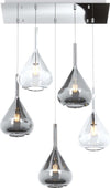 Sospensione-Contemporanea-Kona-Metallo-Cromo-Vetro-Trasparente-Fumè-5-Luci-E27