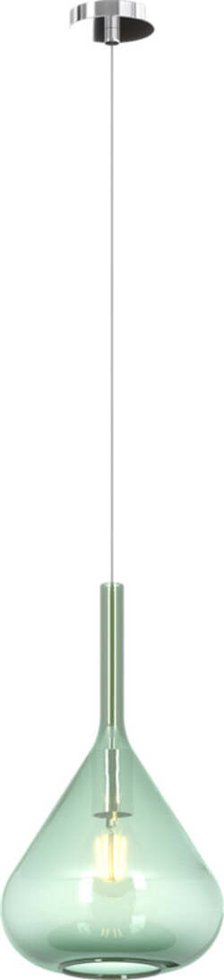 Sospensione-Contemporanea-Kona-Metallo-Cromo-Vetro-Verde-1-Luce-E27