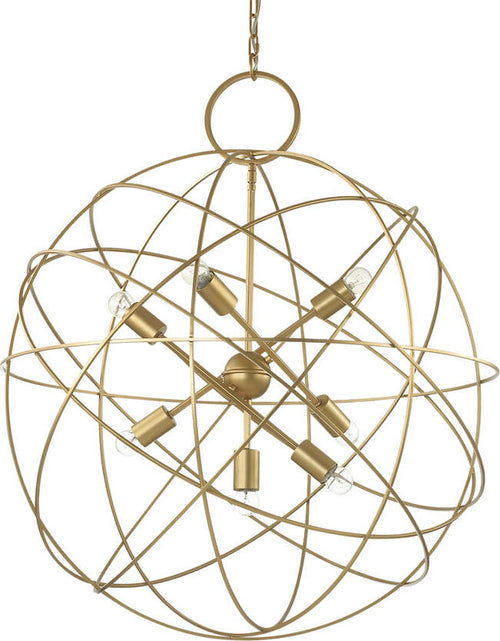 Sospensione-Contemporanea-Konse-Metallo-Oro-7-Luci-E27
