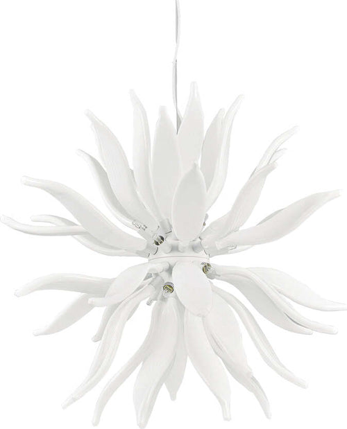 Sospensione-Contemporanea-Leaves-Metallo-Bianco-12-Luci-G9-3W-3000K-Luce-Calda