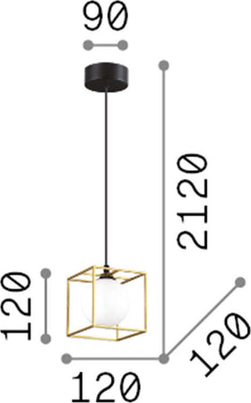 Sospensione-Contemporanea-Lingotto-Metallo-Ottone-1-Luce-G9-3W-3000K-Luce-Calda