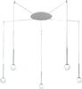 Sospensione-Contemporanea-Lollypop-Cavi-Distanziati-Metallo-Bianco-Led-35W