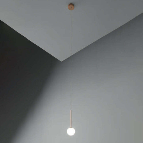 Sospensione-Contemporanea-Lollypop-Metallo-Oro-Rosato-Led-7W