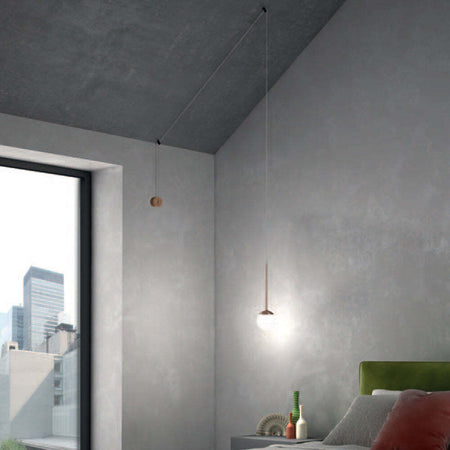 Sospensione-Contemporanea-Lollypop-Metallo-Oro-Rosato-Led-7W