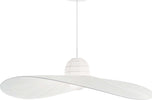 Sospensione-Contemporanea-Madame-Tessuto-Bianco-1-Luce-E27