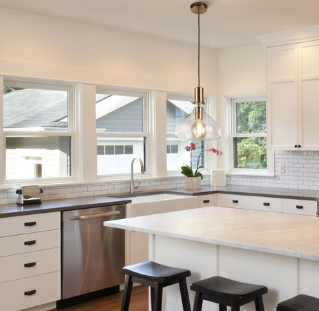 Sospensione-Contemporanea-Margherita-Acciaio-Ottone-Vetro-1-Luce-E27