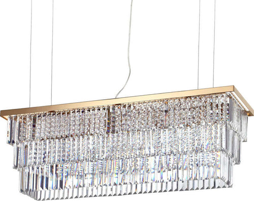 Sospensione-Contemporanea-Martinez-Metallo-Cristallo-Oro-8-Luci-E14