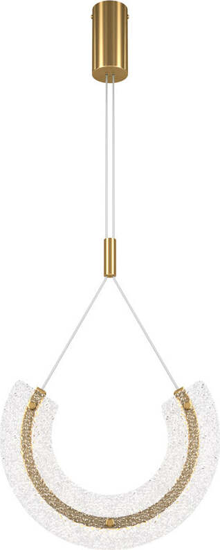 Sospensione-Contemporanea-Maya-Alluminio-Oro-1-Luce-Diffusore-Vetro