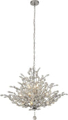 Sospensione-Contemporanea-Mazzo-Acciaio-Cromo-Vetro-Trasparente-11-Luce-E14