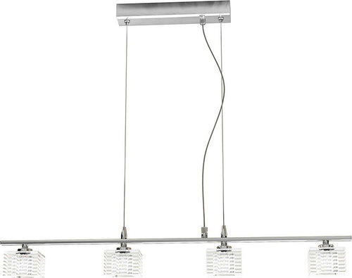 Sospensione-Contemporanea-Metropolitan-Metallo-Cromo-Vetro-Trasparente-4-Luci-G9